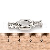 Brass Micro Pave Clear Cubic Zirconia Box Clasps KK-P291-27P-3