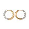 304 Stainless Steel Two Tone Hoop Earrings EJEW-P313-02C-G-4