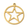 PVD Vacuum Plating 201 Stainless Steel Pendants STAS-E217-35G-1