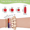   Dyed Natural Wood Beads WOOD-PH0003-12A-2