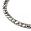 Non-Tarnish 304 Stainless Steel Cuban Link Chain Necklace NJEW-Z024-03P-2