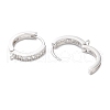 Anti-Tarnish Rhodium Plated 925 Sterling Silver Huggie Hoop Earring Findings STER-C010-01P-2