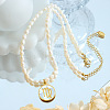 Mother's Day Jewellery 304 Stainless Steel Pave Natural White Shell Constellation Pendant Natural Freshwater Pearl Rice Beaded Necklaces for Women FS-WG631DE-02-2