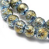 Electroplated Natural Lava Rock Beads Strands G-I260-11B-2
