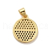 Brass Micro Pave Cubic Zirconia Pendants KK-B059-35G-C-2