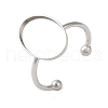 Non-Tarnish 304 Stainless Steel Open Cuff Ring Components STAS-I306-06B-P-1
