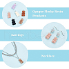BENECREAT 12Pcs 6 Colors Opaque Flocky Resin Pendants RESI-BC0001-01-4