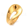 Ion Plating(IP) 304 Stainless Steel Teardrop Finger Rings for Women RJEW-S414-68B-G-1