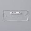Transparent Acrylic Rectangle ID Card Sleeves Brooch Finding FIND-WH0108-54-2