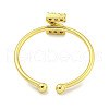 Rack Plating Brass Open Cuff Rings for Women RJEW-F162-02G-Z-3