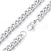 Men's 201 Stainless Steel Cuban Link Chain Necklace NJEW-N050-A06-7-50P-2
