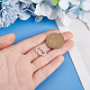   1Pc Rhodium Plated 925 Sterling Silver Spring Rings Clasp STER-PH0002-26-3