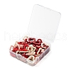 80Pcs 4 Colors Painted Poplar Wood Pendants WOOD-LS0001-12-7