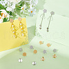 Unicraftale 24Pcs 4 Style 304 Stainless Steel Stud Earring Findings STAS-UN0030-61-2
