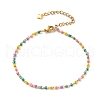 304 Stainless Steel Enamel Link Chain Bracelets & Necklaces Jewelry Sets SJEW-JS01137-4