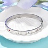 Eye 304 Stainless Steel Rhinestone Bangles for Women BJEW-Z092-09P-3
