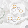 Unicraftale 304 Stainless Steel Flat Plain Band Rings STAS-UN0017-91P-2