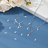 DICOSMETIC 15Pcs 925 Sterling Silver Cross Chain Extender Drops STER-DC0001-56-5