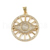 Brass Micro Pave Cubic Zirconia Pendants KK-S528-05G-1