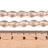 Transparent Glass Beads Strands EGLA-A037-T6x8mm-D04-4