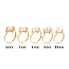 Brass Micro Pave Clear Cubic Zirconia Adjustable Ring Settings KK-T076-10G-9