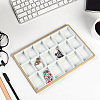 CALFOVERA 1Pc 18 Grids Imitation Leather Jewelry Trays CON-CL0001-02A-4