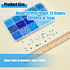 DICOSMETIC 3315Pcs 15 Colors Glass Round Seed Beads SEED-DC0001-05-2