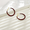 Brass Ring Hoop Earrings EJEW-A121-12B-G-1