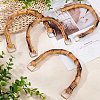 WADORN 4Pcs 2 Style Plastic Imitation Bamboo Bag Handles FIND-WR0007-63-5