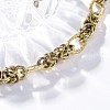 304 Stainless Steel Ovel Link Chain Anklets for Men Women AJEW-Q010-001G-3