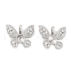 Brass Clear Cubic Zirconia Peg Bails KK-P271-13P-1