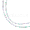 Opaque Spray Painted Glass Bead Strands GLAA-N047-07-04-3