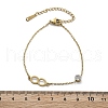 201 Stainless Steel Cable Chain Bracelets BJEW-H205-01C-G-5