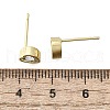 Brass Micro Pave Clear Cubic Zirconia Stud Earrings for Women EJEW-F363-02G-3