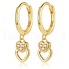 S925 Sterling Silver Heart Earrings RW7199-1-1