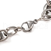 Tarnish Resistant 201 Stainless Steel Column & Oval Link Chain Bracelets BJEW-B078-81P-3