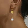 Fashionable Stainless Steel Round Tassel Hoop Earrings WT4683-1