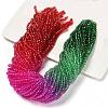 Transparent Painted Glass Beads Strands X1-DGLA-A034-T4mm-A24-1