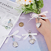 4Pcs 2 Styles Glass & Alloy Pendant Decoration HJEW-UN00037-5