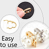 DELORIGIN 4Pcs 4 Styles Brass Micro Pave Clear Cubic Zirconia Twister Clasps ZIRC-DR0001-03-3