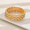4Pcs Luxurious Oval Zinc Alloy Bangle Set XX0385-3-3