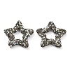 Star Shape Polymer Clay Rhinestone Beads CLAY-NH0001-06-2