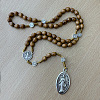 Wood Rosary Bead Necklaces FS-WG6BD27-01-1