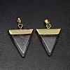 Natural Quartz Crystal Pendants G-P050-04G-1