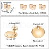 Unicraftale 40Pcs 2 Colors 304 Stainless Steel Stud Earring Findings STAS-UN0022-86-6