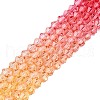 Gradient Color Baking Painted Glass Bead Strands X1-DGLA-A039-T6mm-A03-4