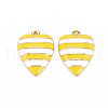 Brass Enamel Pendants KK-S364-030-1