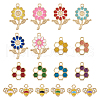  36Pcs 18 Styles Alloy Enamel Pendants ENAM-TA0001-62-3