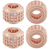 Beebeecraft 5Pcs Brass Micro Pave Cubic Zirconia Beads ZIRC-BBC002-81A-1