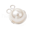 Shell Pearl Copper Wire Wrapped Round Pendants PALLOY-JF03607-02-4